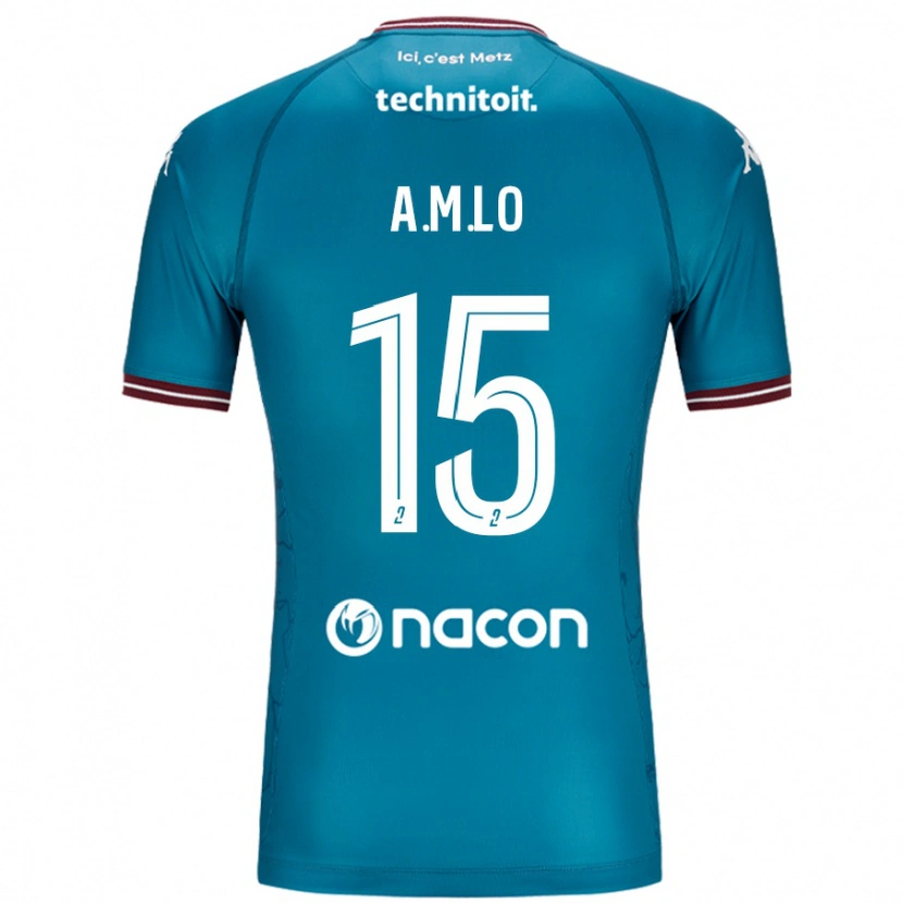Danxen Mujer Camiseta Aboubacar Lô #15 Azul Petróleo 2ª Equipación 2024/25 La Camisa México