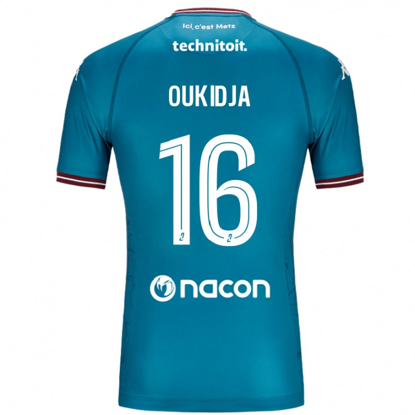 Danxen Mujer Camiseta Alexandre Oukidja #16 Azul Petróleo 2ª Equipación 2024/25 La Camisa México
