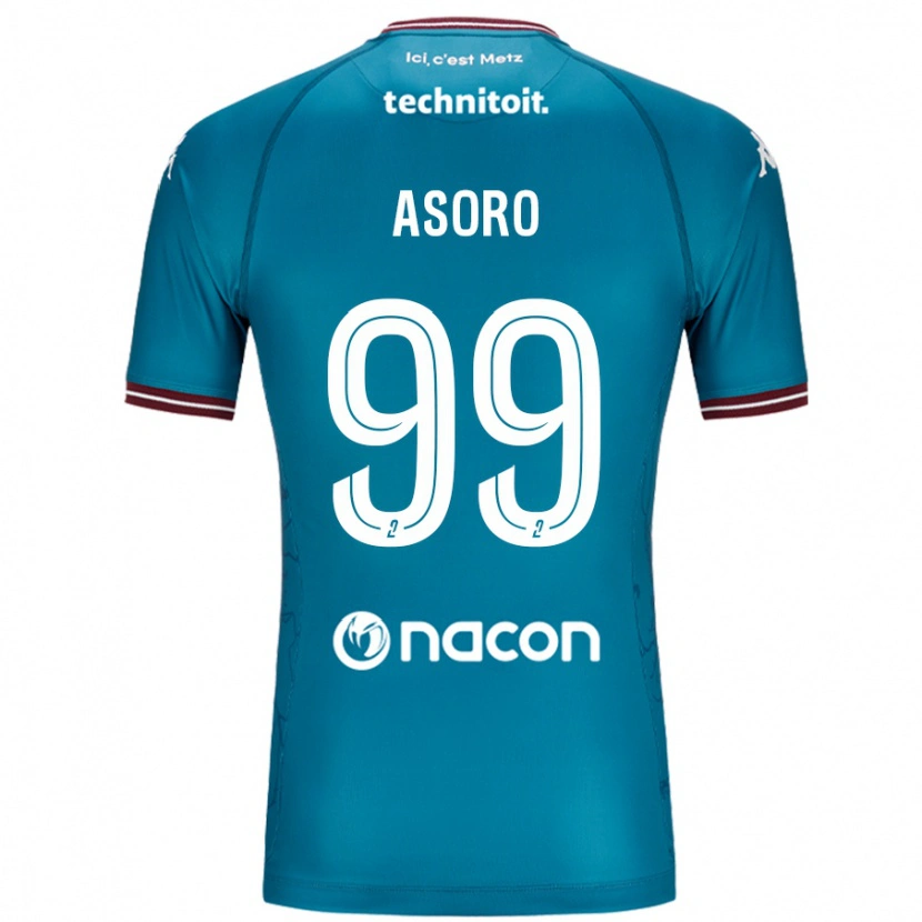 Danxen Mujer Camiseta Joel Asoro #99 Azul Petróleo 2ª Equipación 2024/25 La Camisa México