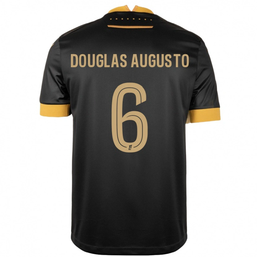 Danxen Mujer Camiseta Douglas Augusto #6 Negro Marrón 2ª Equipación 2024/25 La Camisa México