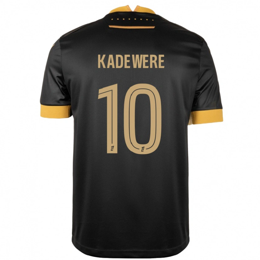 Danxen Mujer Camiseta Tino Kadewere #10 Negro Marrón 2ª Equipación 2024/25 La Camisa México