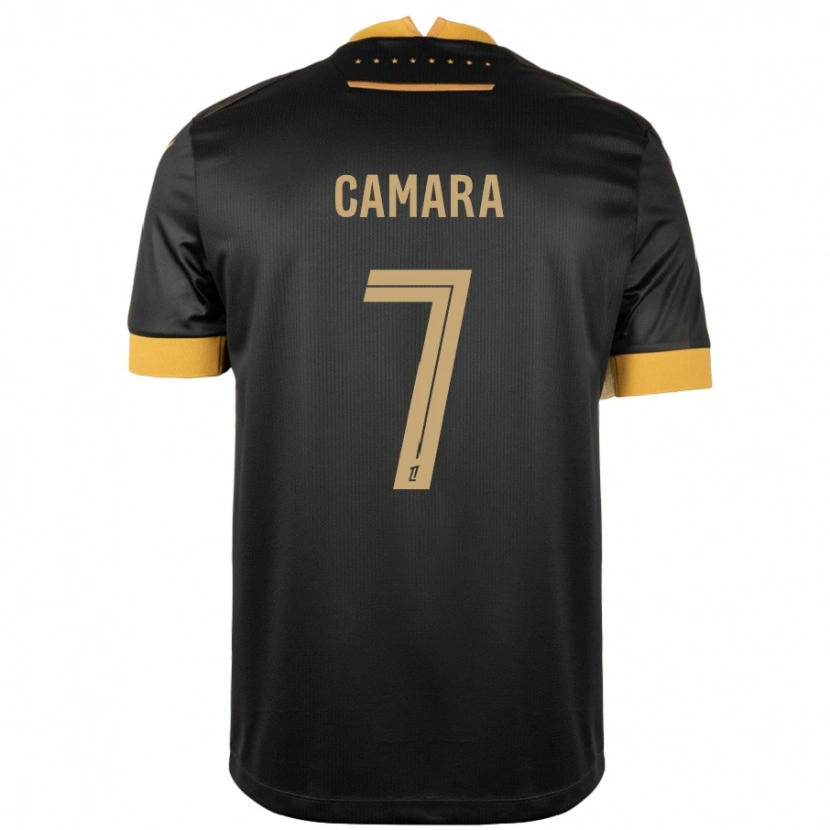 Danxen Mujer Camiseta Mohamed Camara #7 Negro Marrón 2ª Equipación 2024/25 La Camisa México