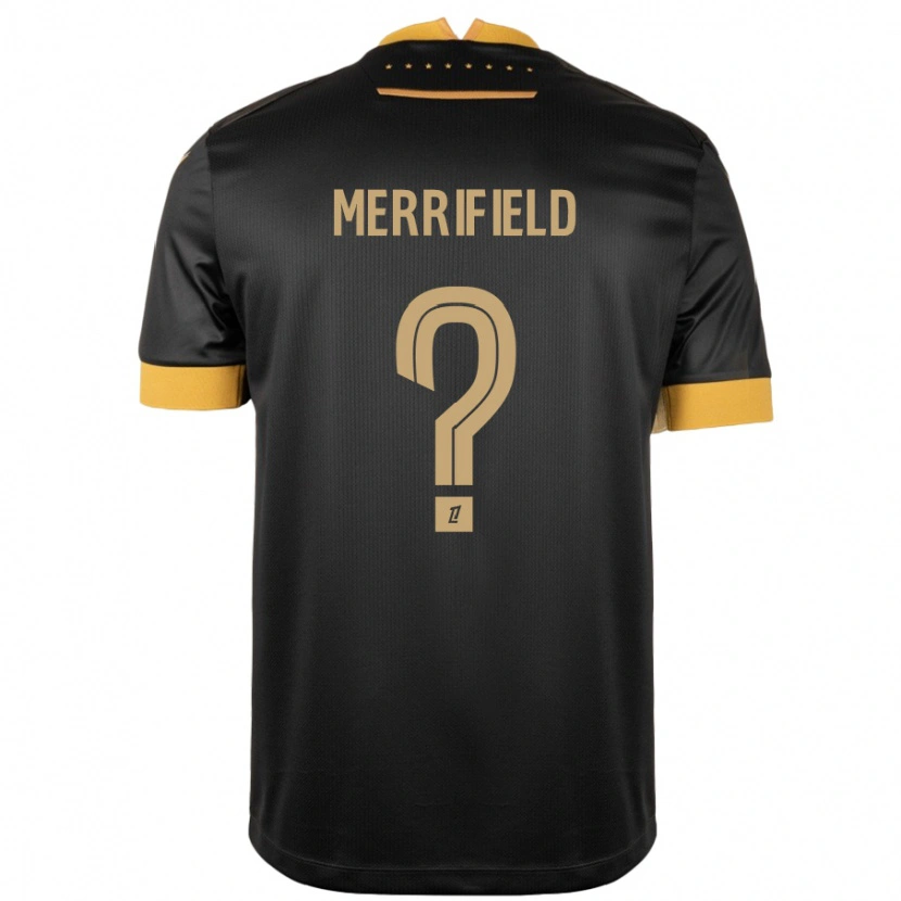 Danxen Mujer Camiseta Loan Merrifield #0 Negro Marrón 2ª Equipación 2024/25 La Camisa México