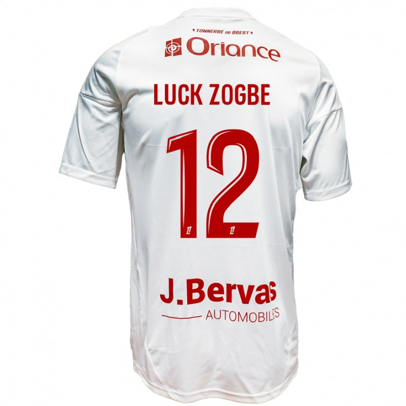 Danxen Mujer Camiseta Luck Zogbé #12 Blanco Rojo 2ª Equipación 2024/25 La Camisa México