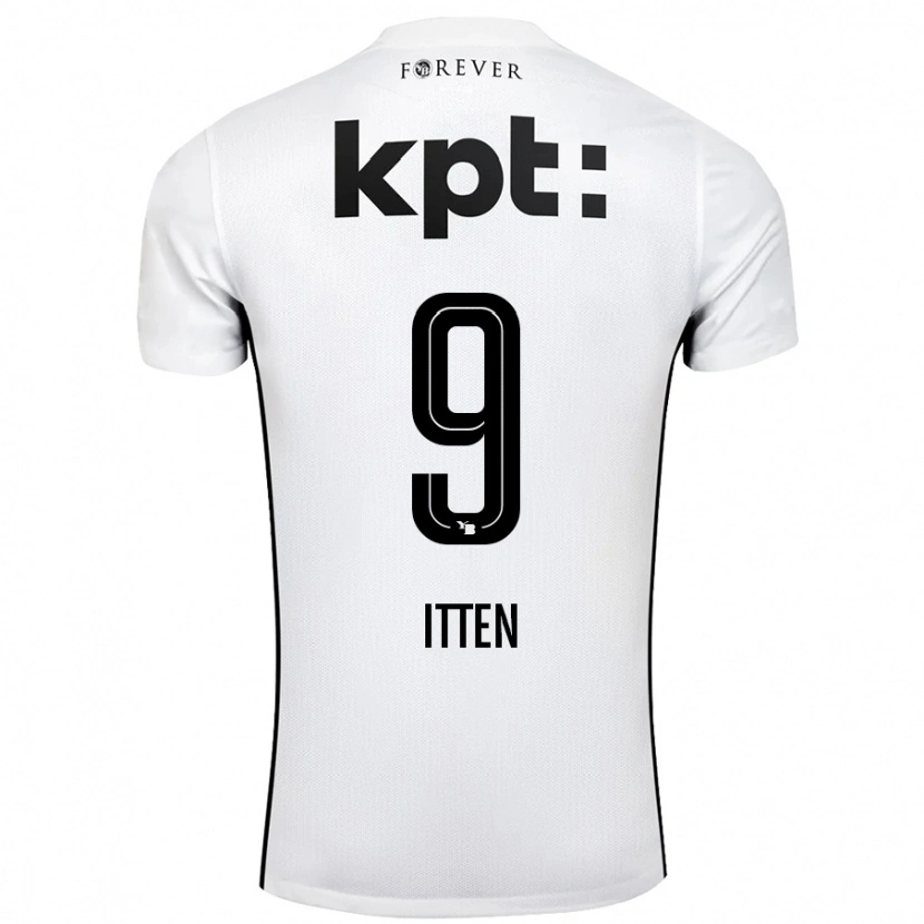 Danxen Mujer Camiseta Cedric Itten #9 Blanco Negro 2ª Equipación 2024/25 La Camisa México