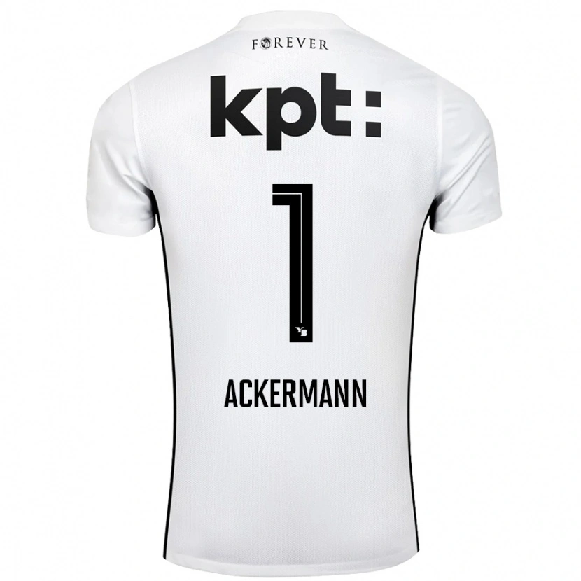 Danxen Mujer Camiseta Jara Ackermann #1 Blanco Negro 2ª Equipación 2024/25 La Camisa México