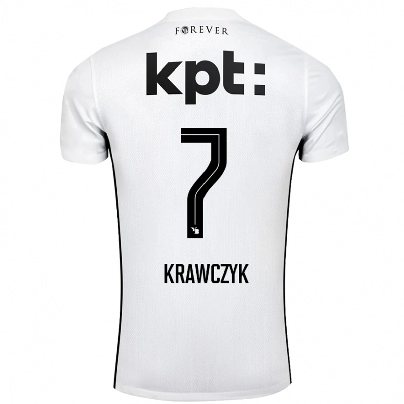 Danxen Mujer Camiseta Caroline Krawczyk #7 Blanco Negro 2ª Equipación 2024/25 La Camisa México
