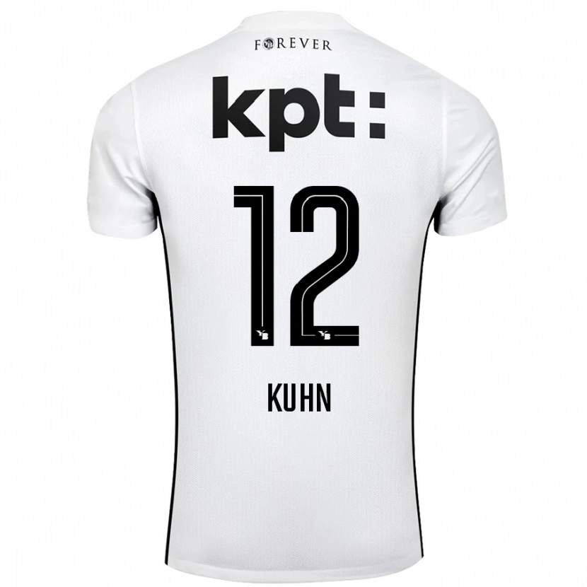 Danxen Mujer Camiseta Athena Kühn #12 Blanco Negro 2ª Equipación 2024/25 La Camisa México