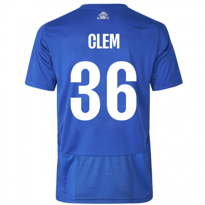 Danxen Mujer Camiseta William Clem #36 Blanco Azul 2ª Equipación 2024/25 La Camisa México