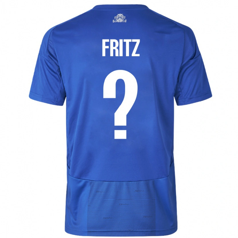 Danxen Mujer Camiseta Gustav Fritz #0 Blanco Azul 2ª Equipación 2024/25 La Camisa México