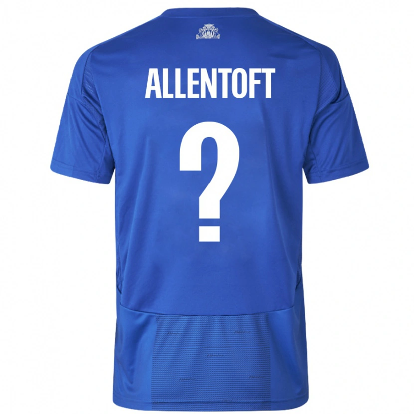 Danxen Mujer Camiseta Philip Allentoft #0 Blanco Azul 2ª Equipación 2024/25 La Camisa México