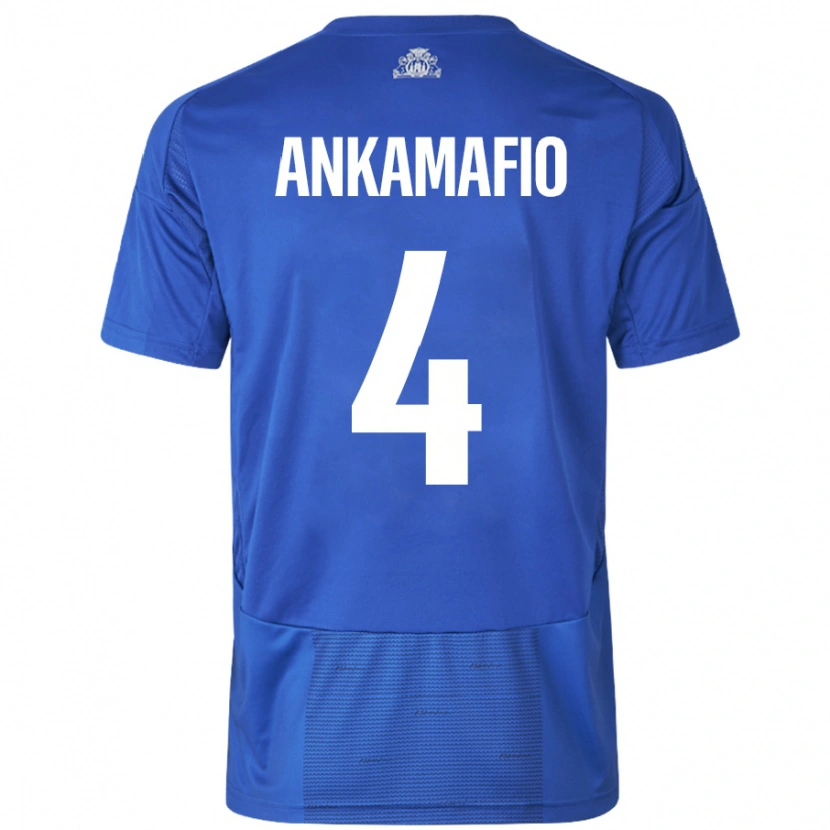 Danxen Mujer Camiseta Graham Ankamafio #4 Blanco Azul 2ª Equipación 2024/25 La Camisa México
