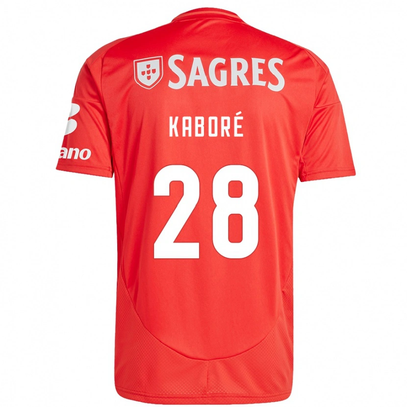 Danxen Niño Camiseta Issa Kaboré #28 Rojo Blanco 1ª Equipación 2024/25 La Camisa México