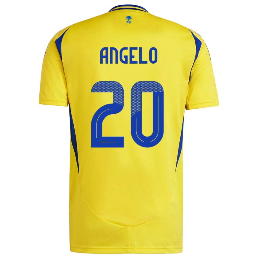 Danxen Niño Camiseta Ângelo #20 Amarillo Azul 1ª Equipación 2024/25 La Camisa México