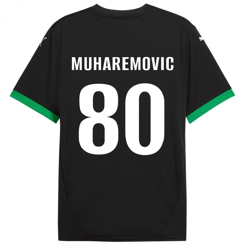 Danxen Niño Camiseta Tarik Muharemovic #80 Negro Verde Oscuro 1ª Equipación 2024/25 La Camisa México