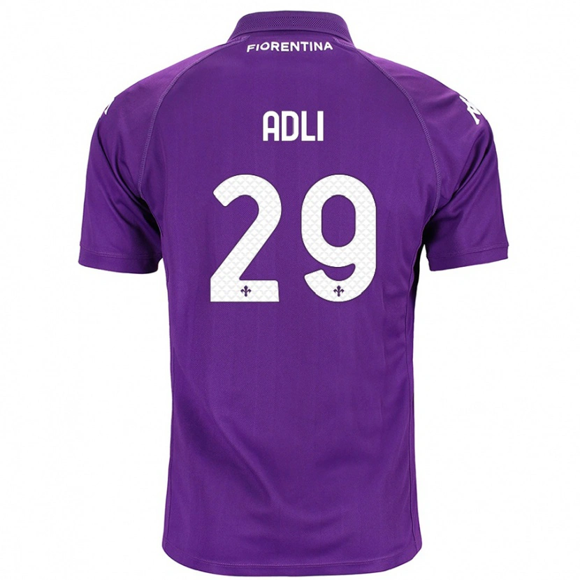 Danxen Niño Camiseta Yacine Adli #29 Morado 1ª Equipación 2024/25 La Camisa México