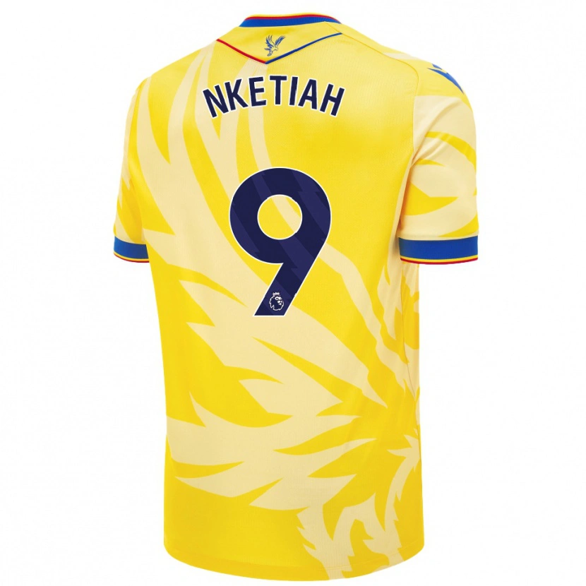 Danxen Niño Camiseta Eddie Nketiah #9 Amarillo 2ª Equipación 2024/25 La Camisa México