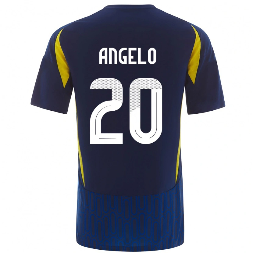 Danxen Niño Camiseta Ângelo #20 Azul Amarillo 2ª Equipación 2024/25 La Camisa México