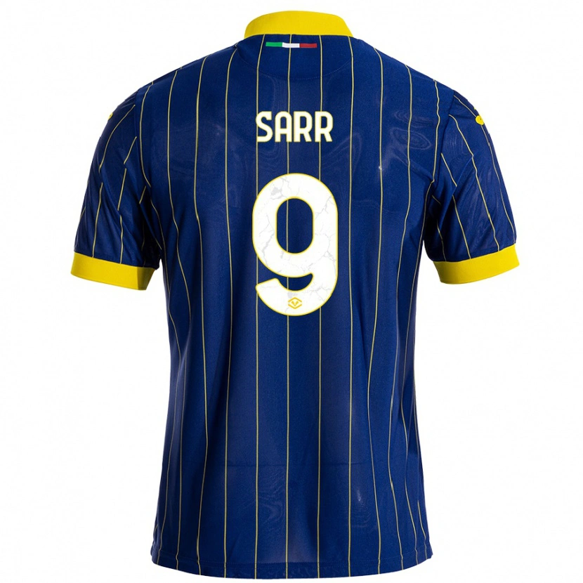 Danxen Niño Camiseta Amin Sarr #9 Azul Amarillo 1ª Equipación 2024/25 La Camisa México