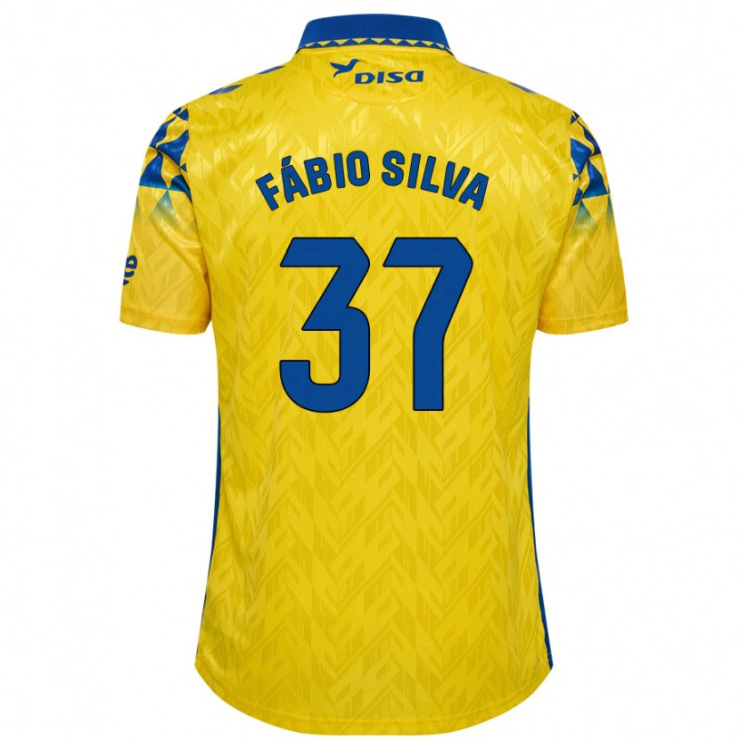 Danxen Niño Camiseta Fábio Silva #37 Amarillo Azul 1ª Equipación 2024/25 La Camisa México