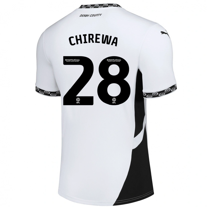 Danxen Niño Camiseta Tawanda Chirewa #28 Blanco Negro 1ª Equipación 2024/25 La Camisa México