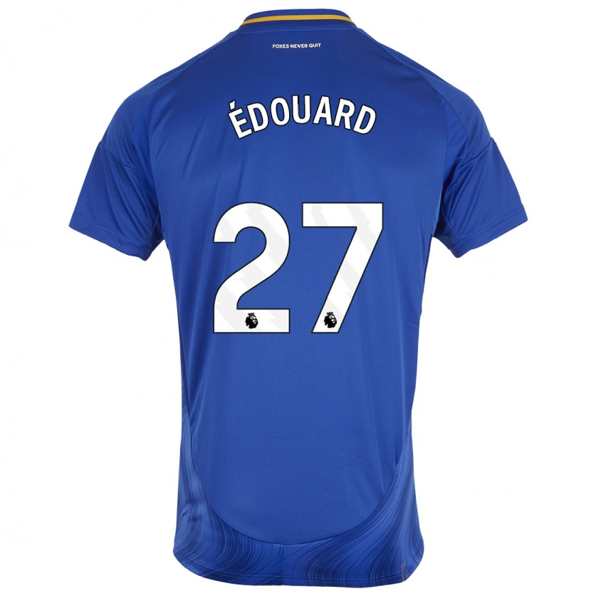 Danxen Niño Camiseta Odsonne Edouard #27 Azul Blanco 1ª Equipación 2024/25 La Camisa México