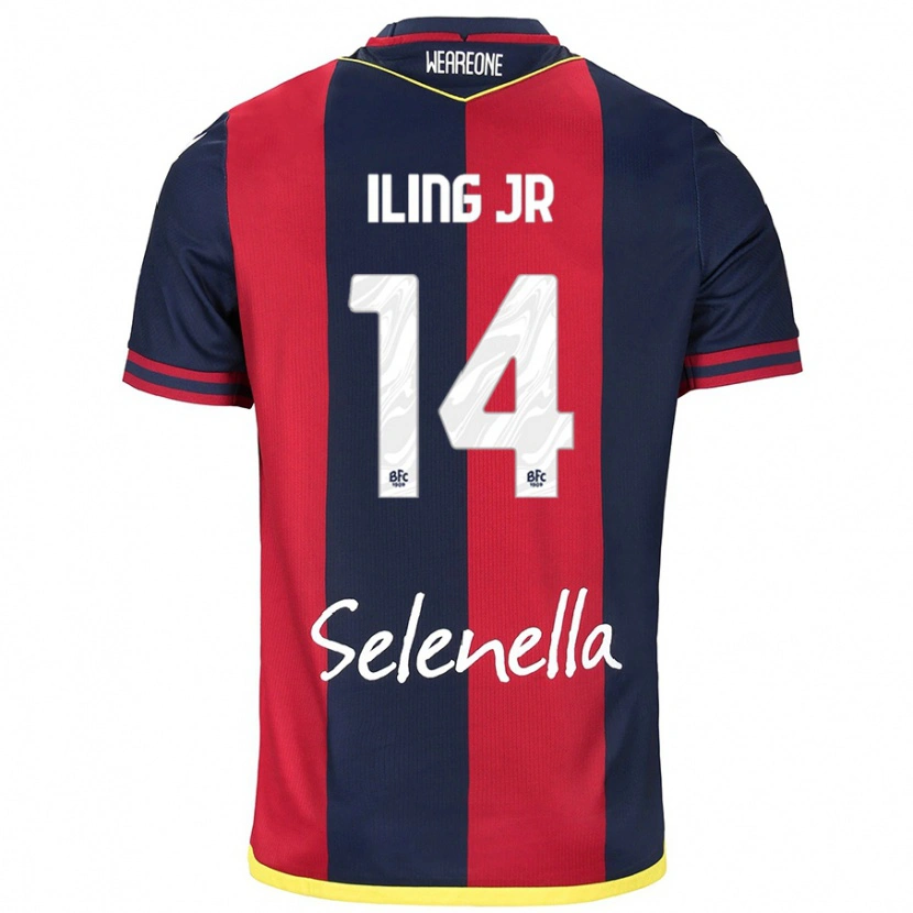 Danxen Niño Camiseta Samuel Iling-Junior #14 Rojo Azul Real 1ª Equipación 2024/25 La Camisa México