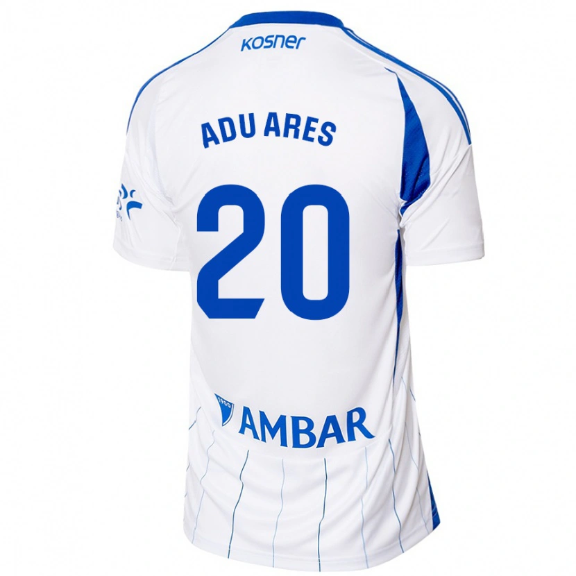 Danxen Niño Camiseta Adu Ares #20 Rojo Blanco 1ª Equipación 2024/25 La Camisa México