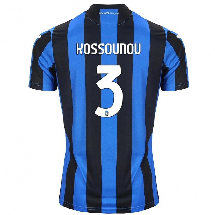 Danxen Niño Camiseta Odilon Kossounou #3 Azul Negro 1ª Equipación 2024/25 La Camisa México