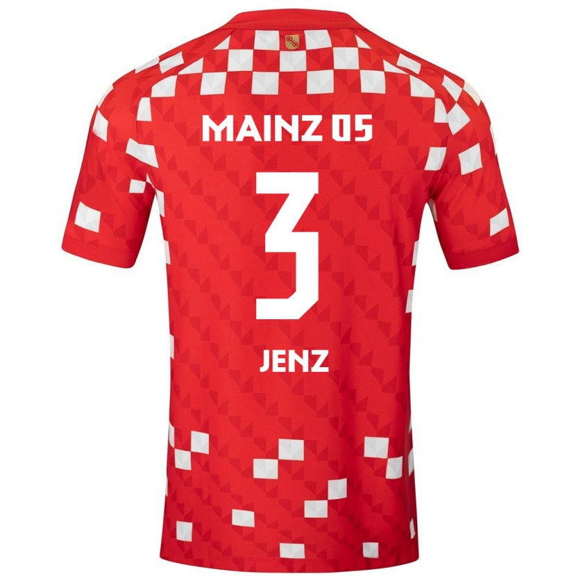 Danxen Niño Camiseta Moritz Jenz #3 Blanco Rojo 1ª Equipación 2024/25 La Camisa México
