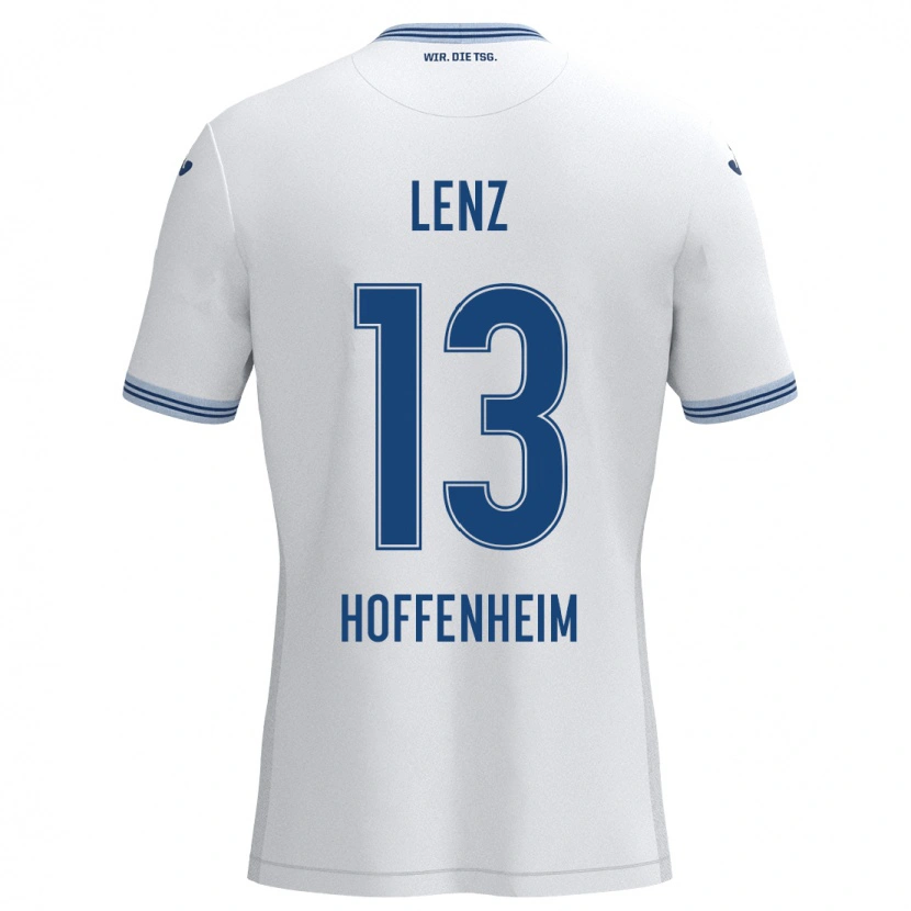 Danxen Niño Camiseta Christopher Lenz #13 Blanco Azul 2ª Equipación 2024/25 La Camisa México