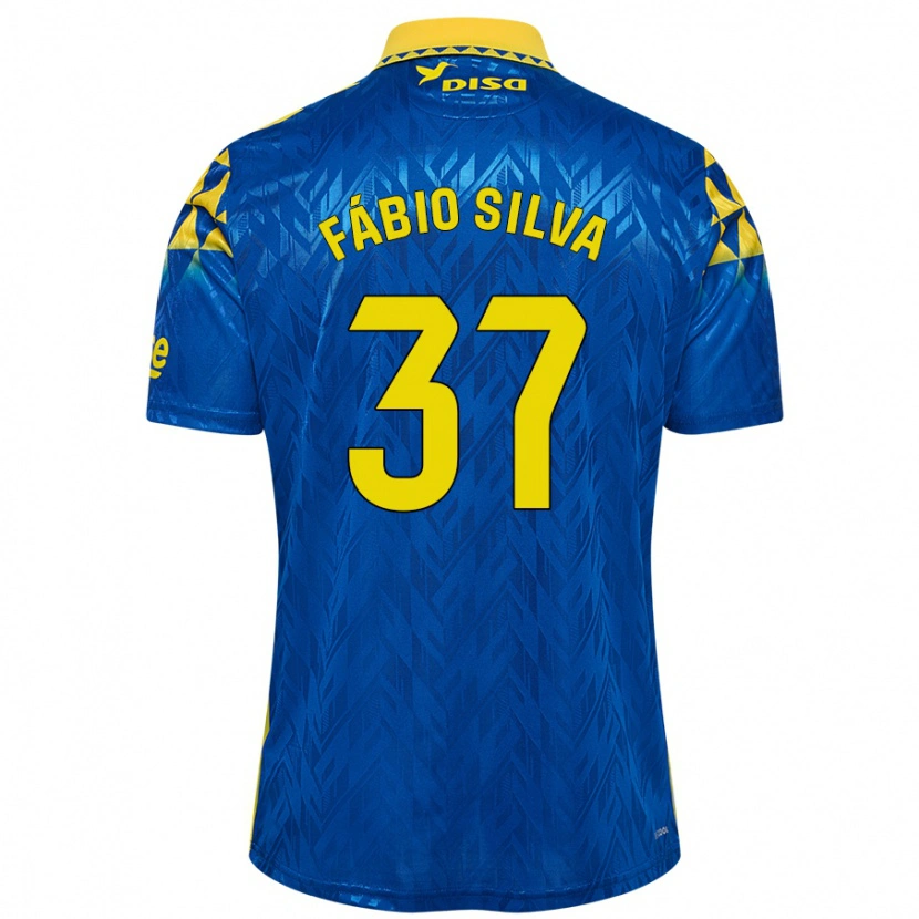 Danxen Niño Camiseta Fábio Silva #37 Azul Amarillo 2ª Equipación 2024/25 La Camisa México