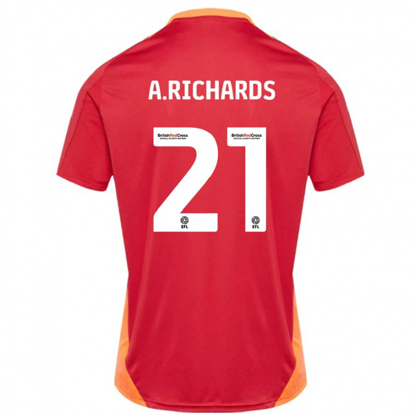 Danxen Niño Camiseta Amani Richards #21 Azul Blanquecino 2ª Equipación 2024/25 La Camisa México