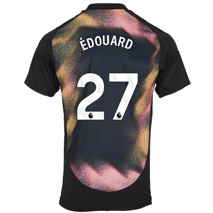 Danxen Niño Camiseta Odsonne Edouard #27 Negro Blanco 2ª Equipación 2024/25 La Camisa México