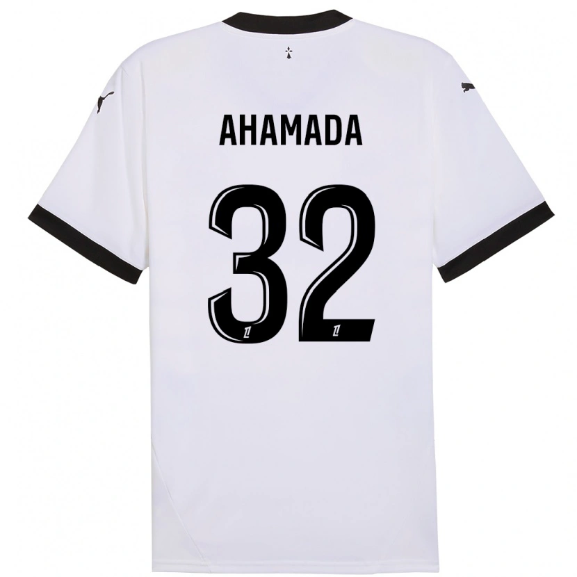 Danxen Niño Camiseta Naouirou Ahamada #32 Blanco Negro 2ª Equipación 2024/25 La Camisa México