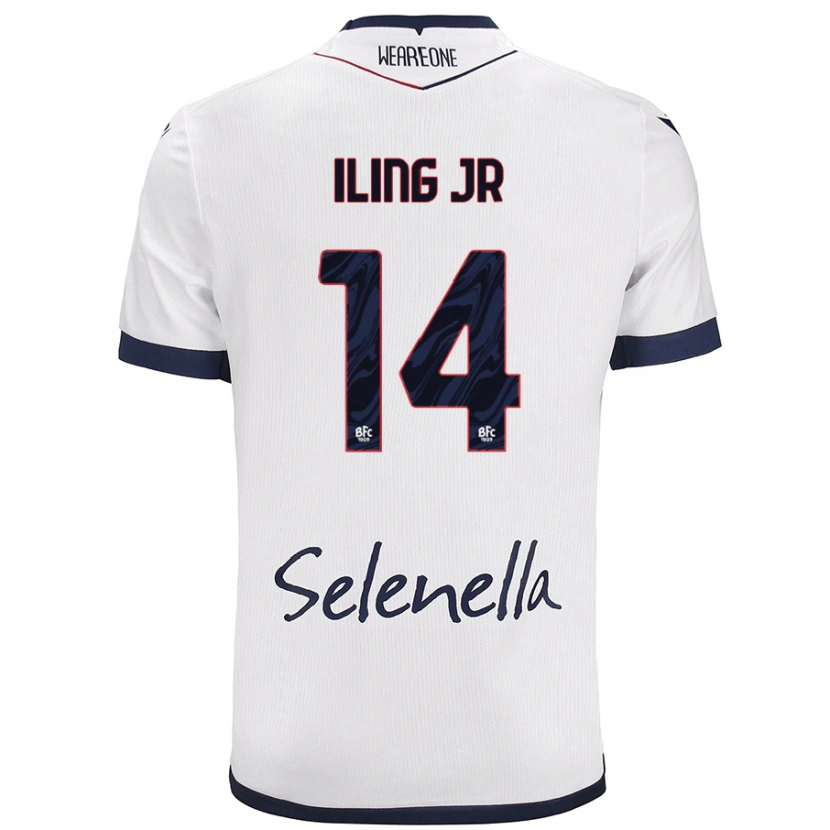 Danxen Niño Camiseta Samuel Iling-Junior #14 Blanco Azul Real 2ª Equipación 2024/25 La Camisa México