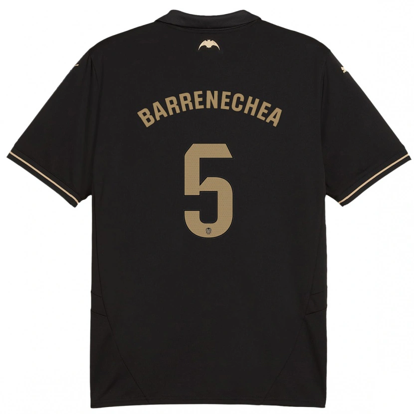 Danxen Niño Camiseta Enzo Barrenechea #5 Negro 2ª Equipación 2024/25 La Camisa México