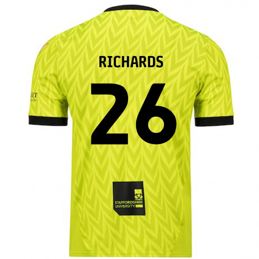 Danxen Niño Camiseta Rico Richards #26 Verde Fluorescente 2ª Equipación 2024/25 La Camisa México