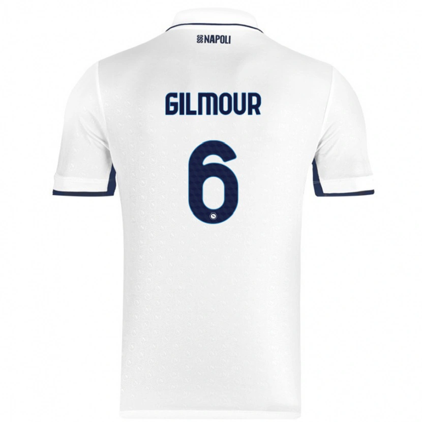 Danxen Niño Camiseta Billy Gilmour #6 Blanco Azul Real 2ª Equipación 2024/25 La Camisa México