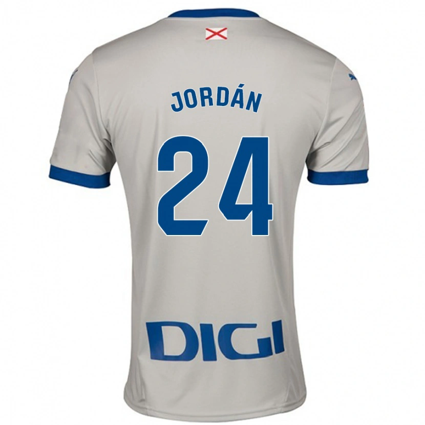 Danxen Niño Camiseta Joan Jordán #24 Gris Claro 2ª Equipación 2024/25 La Camisa México