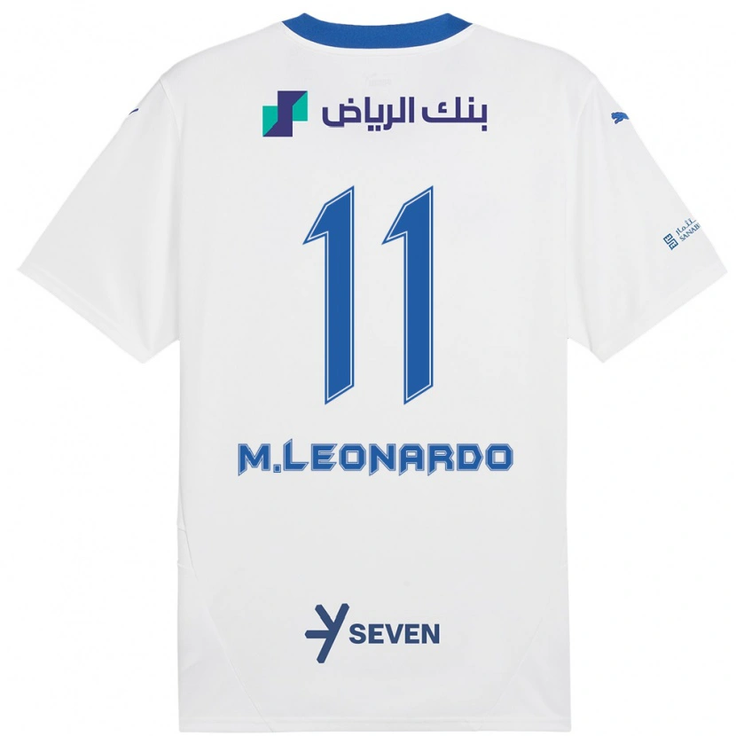 Danxen Niño Camiseta Marcos Leonardo #11 Blanco Azul 2ª Equipación 2024/25 La Camisa México