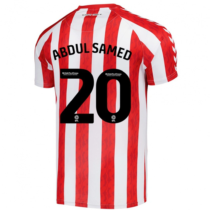 Danxen Niño Camiseta Salis Abdul Samed #20 Rojo Blanco 1ª Equipación 2024/25 La Camisa México