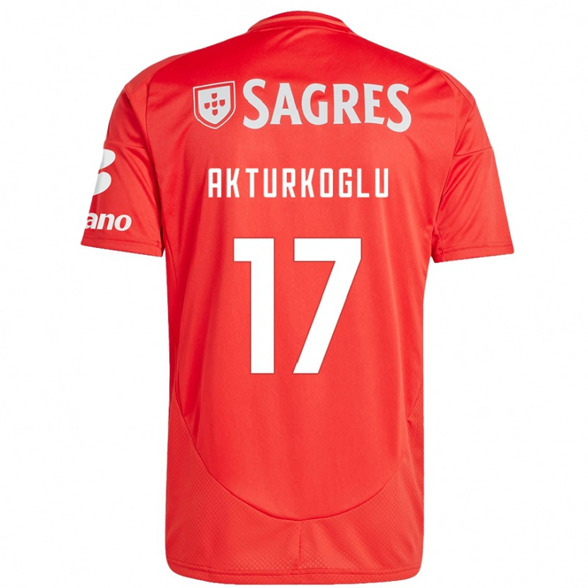 Danxen Niño Camiseta Kerem Aktürkoğlu #17 Rojo Blanco 1ª Equipación 2024/25 La Camisa México