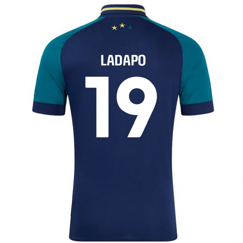 Danxen Niño Camiseta Freddie Ladapo #19 Azul Marino Verde Oscuro 2ª Equipación 2024/25 La Camisa México