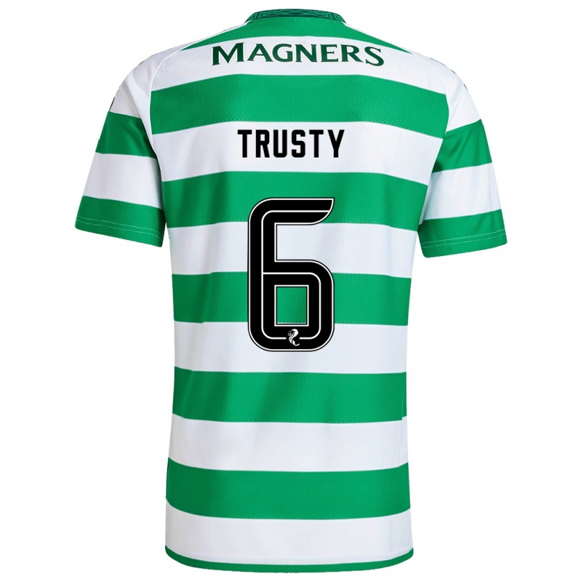Danxen Niño Camiseta Auston Trusty #6 Verde Blanco 1ª Equipación 2024/25 La Camisa México