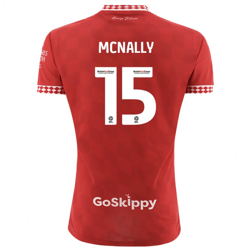 Danxen Niño Camiseta Luke Mcnally #15 Rojo 1ª Equipación 2024/25 La Camisa México