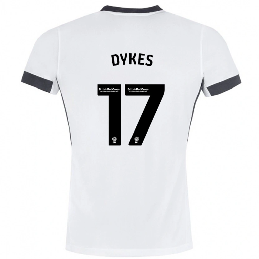 Danxen Niño Camiseta Lyndon Dykes #17 Blanco Negro 2ª Equipación 2024/25 La Camisa México
