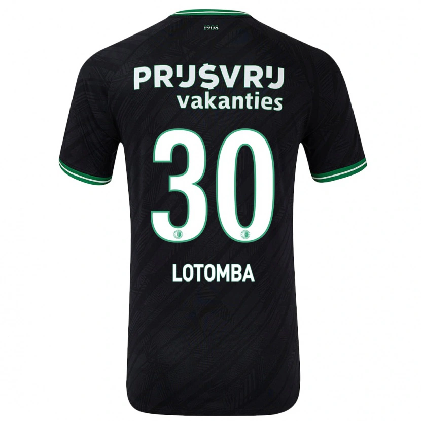 Danxen Niño Camiseta Jordan Lotomba #30 Negro Verde 2ª Equipación 2024/25 La Camisa México