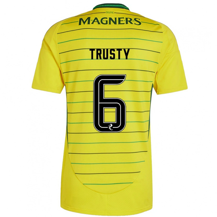 Danxen Niño Camiseta Auston Trusty #6 Amarillo 2ª Equipación 2024/25 La Camisa México