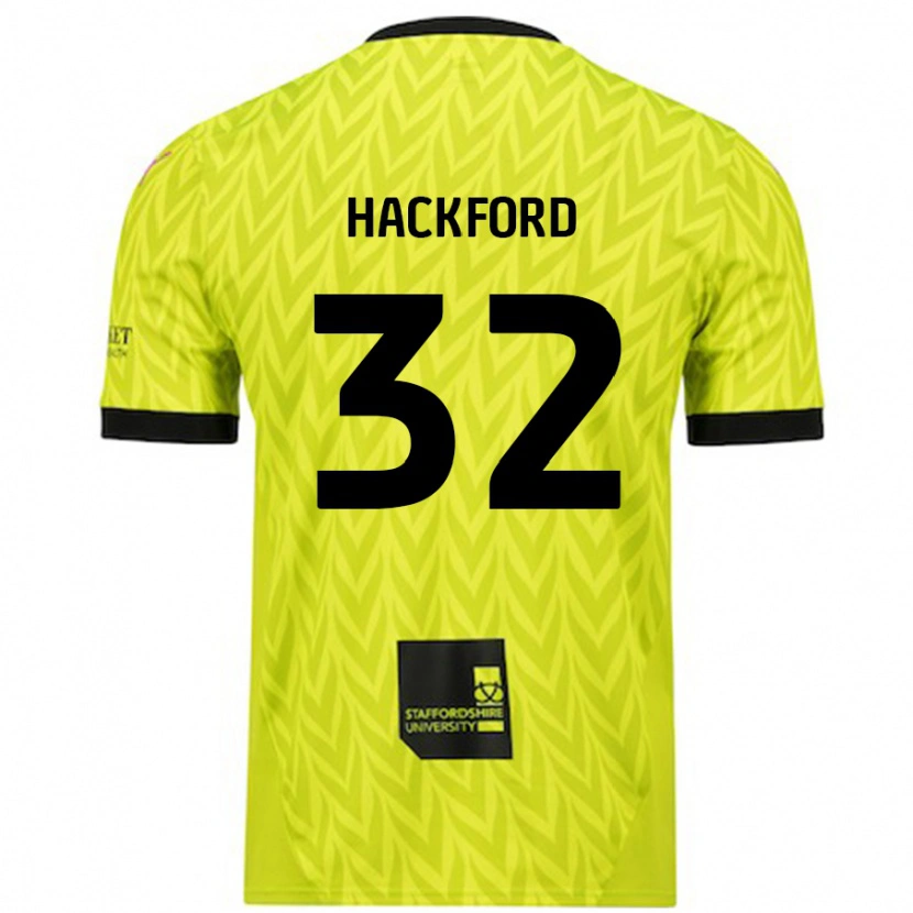 Danxen Niño Camiseta Antwoine Hackford #32 Verde Fluorescente 2ª Equipación 2024/25 La Camisa México